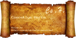 Csereklye Herta névjegykártya